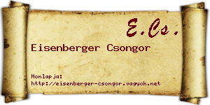 Eisenberger Csongor névjegykártya